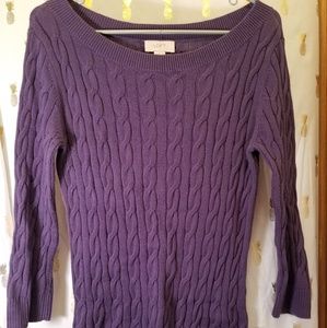 Cable Knit, Wide Shoulder Loft Sweater